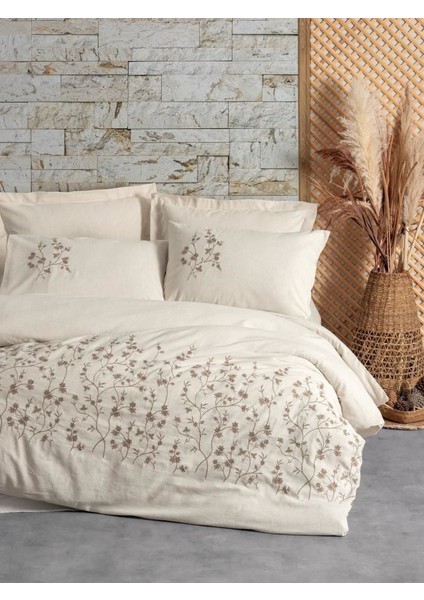 Cotton Keten Çift Kişilik Nevresim Takımı Hemera