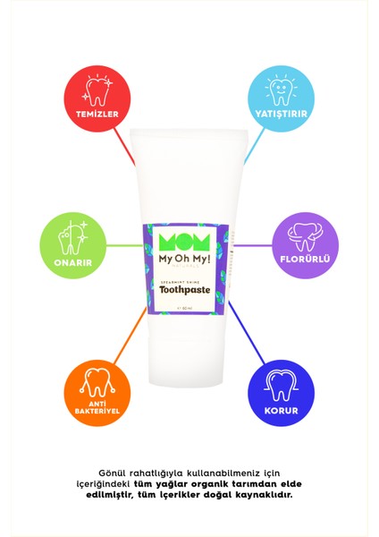 Organik Tatlı Nane Uçucu Yağlı Florürlü Çocuk Diş Macunu fiyatları
