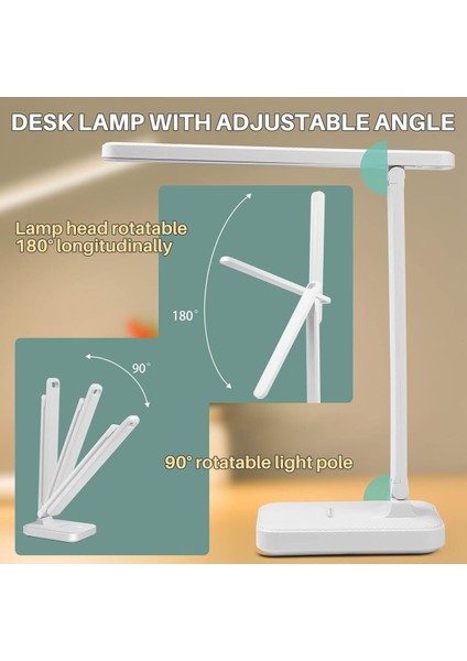 3 Kademeli Çok Fonksiyonlu LED Masa Lambası, Renkli, Dokunmatik, Telefon Standlı indirimleri