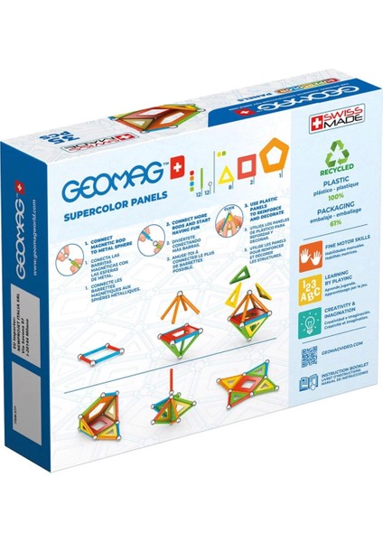 Bfs Geomag Supercolor Panels Manyetik Zeka Oyunu 35 Parça modelleri