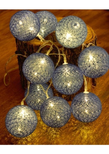 Renkli Işıklı Ipli Toplar Gri, Dekoratif ve Sıcak Atmosfer Yaratır fiyatları