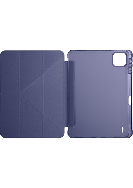 Xiaomi Pad 7 Yatay ve Dikey Standlı Antişok Köşe Korumalı Kalemlikli Origami Slikon Kılıf modelleri