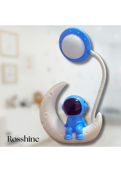 Gökyüzü Temalı Mavi Astronot LED Masa Lambası, Şık ve Kullanışlı Tasarım