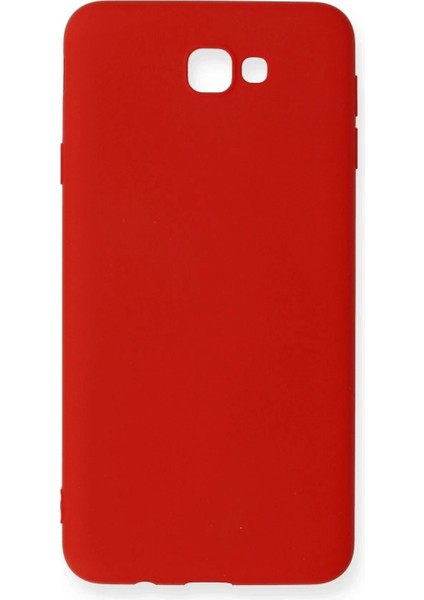 Samsung Galaxy J7 Prime Kılıf Nano Içi Kadife Silikon - Kırmızı