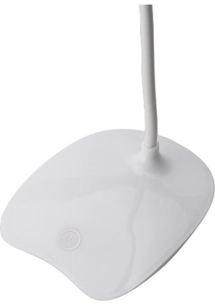 USB Şarjlı 3 Modlu Esnek Gövdeli Dokunmatik Masa Lambası Beyaz