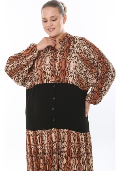 Kadın Likralı Viskon Büyük Beden Elbise fiyatları