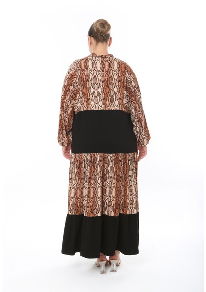 Kadın Likralı Viskon Büyük Beden Elbise indirimleri