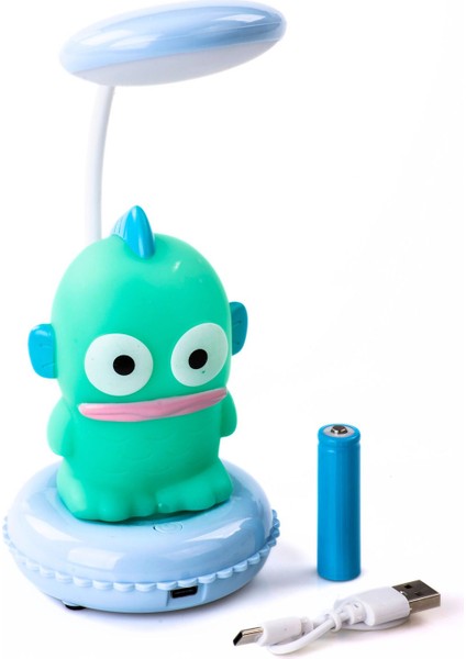 Yeşil Anime Temalı Şarj Edilebilir Masa Lambası, USB ile Dekoratif ve Kullanışlı fırsatları