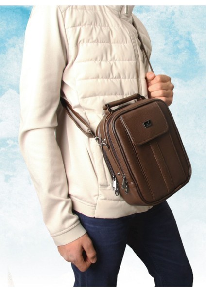 Erkek Çelik Kasalı El ve Omuz Çantası, Kahverengi, Şık ve Dayanıklı Tasarım modelleri