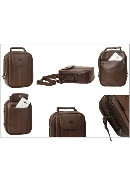 Erkek Çelik Kasalı El ve Omuz Çantası, Kahverengi, Şık ve Dayanıklı Tasarım indirimleri