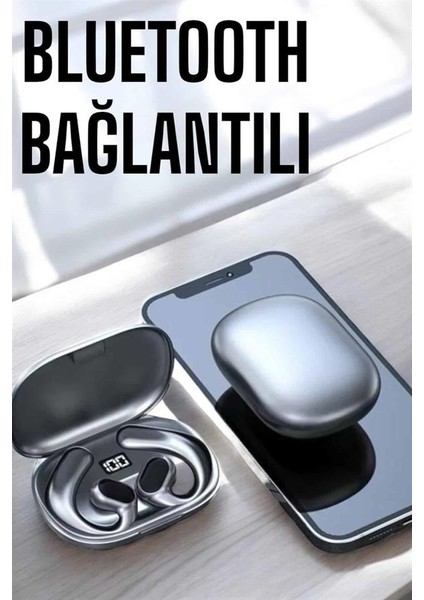 Bluetooth Kulaklık Oyuncu Kulaklığı Küpe Görünümlü Dijital Göstergeli