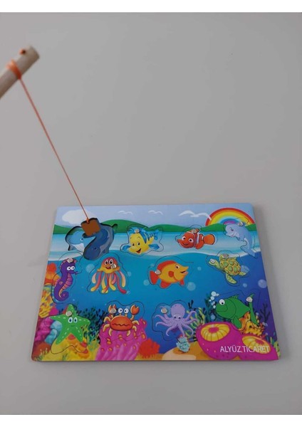 Ahşap Mıknatıslı Balık Tutma Oyunu, Eğitici ve Montessori Gelişim Destekli fırsatları