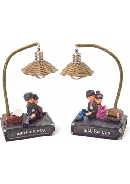 Renkli Aşk Işıklı Çift Biblosu, Romantik ve Dekoratif Hediye