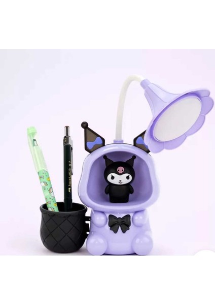 Renkli LED Işıklı Kademeli Gece ve Masa Lambası, Sepetli Kalemtraşlı, Şık Tasarım