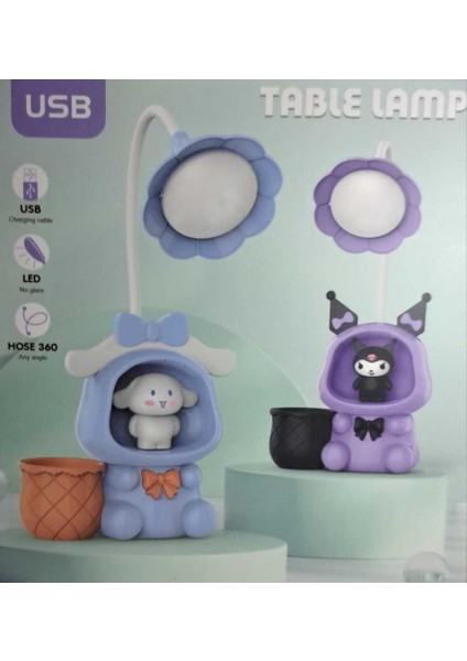 Renkli LED Işıklı Kademeli Gece ve Masa Lambası, Sepetli Kalemtraşlı, Şık Tasarım modelleri