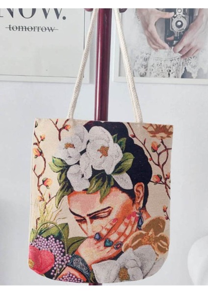 Renkli Goblen Dokuma Kumaş Heybe Çanta Tablo Desen, Şık ve Kullanışlı Tasarım