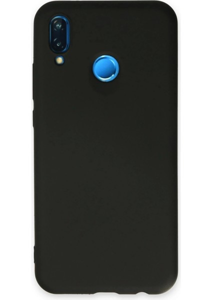 Huawei P20 Lite Kılıf Nano Içi Kadife Silikon - Siyah