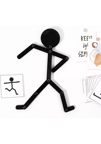 Ahşap Çöp Adam Eğitici Puzzle ve Bloklar Seti, Montessori Dostu Eğlenceli Oyuncak fırsatları