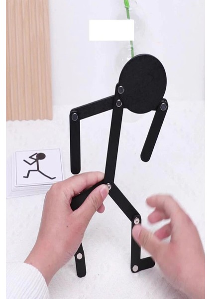 Ahşap Çöp Adam Eğitici Puzzle ve Bloklar Seti, Montessori Dostu Eğlenceli Oyuncak indirimleri