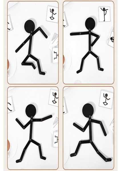 Ahşap Çöp Adam Eğitici Puzzle ve Bloklar Seti, Montessori Dostu Eğlenceli Oyuncak