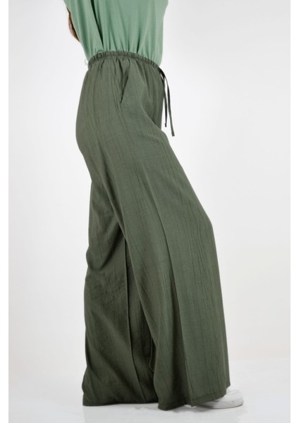 Beli Lastikli Bağlamalı Bol Paça Palazzo Pantolon fırsatları