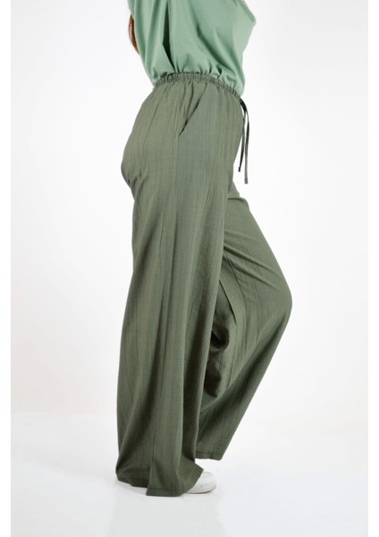 Beli Lastikli Bağlamalı Bol Paça Palazzo Pantolon indirimleri