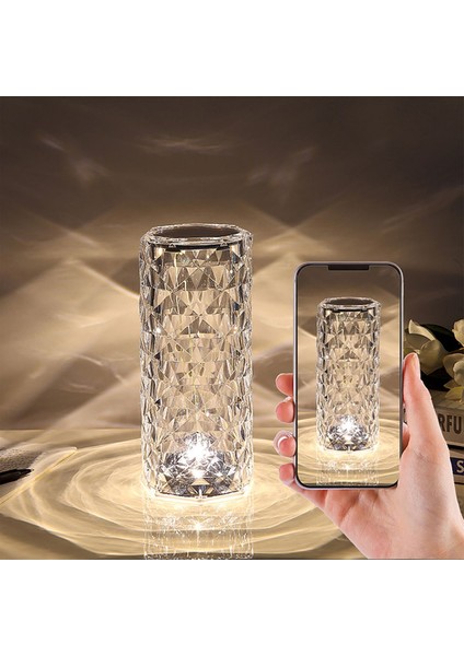 Beyaz LED Kristal Masa Lambası, Gül Temalı Şık ve Zarif Aydınlatma Seçeneği indirimleri