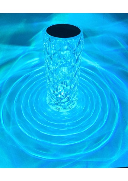 Turuncu Akrilik Dokunmatik USB Şarjlı Gece ve Masa Lambası