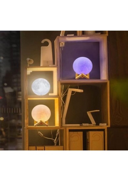 Renkli Ahşap Ayaklı 12 cm Masa ve Gece Lambası USB Kablo ile Aydınlatma fiyatları