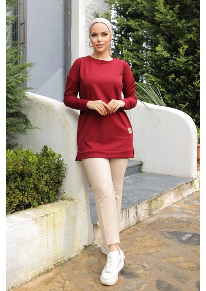 Yeni Stil Bordo Arma Detay Tunik 10020 ( Lisinya ) modelleri