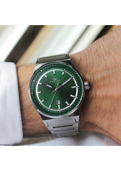 F11592A6 Çelik Kordonlu Erkek Kol Saati