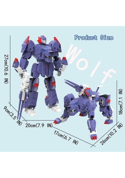 Yangmei Kurt Savaşçısı Robot Oyuncağa Dönüşür, Bilge Hayvan Robot Aksiyon Figürü, 10 Inç Deformasyon (Yurt Dışından) indirimleri