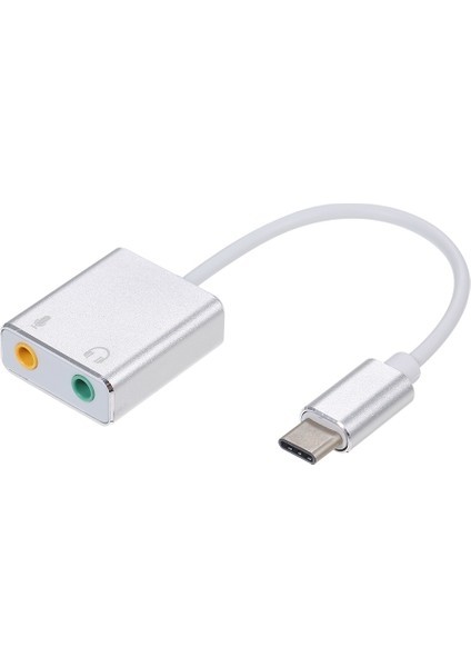 Zuomee USB C Dış Ses Kartı Hi-Fi 7.1 K Gümüş Renkli (Yurt Dışından)