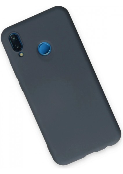 Huawei P20 Lite Kılıf Nano Içi Kadife Silikon - Gri modelleri