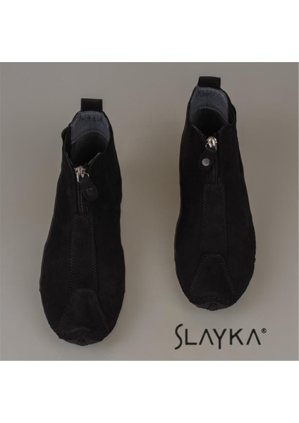 Siyah Flexible Erkek Hakiki Nubuk Deri Esnek Kauçuk Bot fırsatları