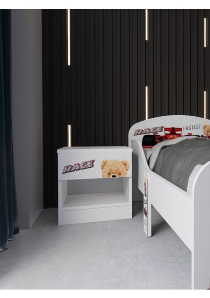 Fastest Bear Yarışçı Temalı Uv Baskılı Komidin