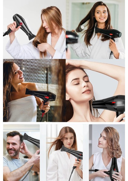 Ultra Saç Kurutma ve Fön Makinesi 2500W Sıcak - Soğuk 2 Kademeli Ev Berber Pet