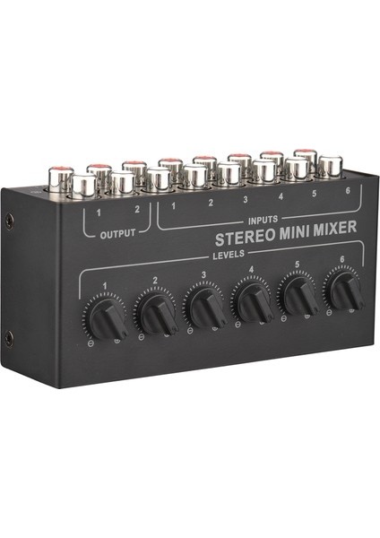 Zuomee Mini 6 K Pasif Ses Karıştırıcısı 6 Giriş 2 Çıkış Ses Seviyesi Kontrolü (Yurt Dışından)