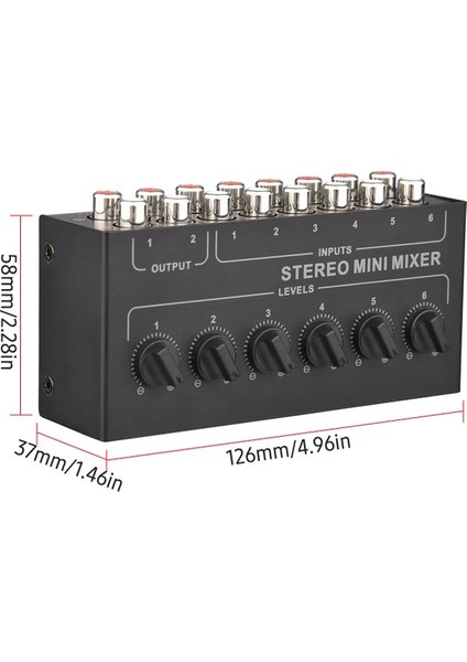 Zuomee Mini 6 K Pasif Ses Karıştırıcısı 6 Giriş 2 Çıkış Ses Seviyesi Kontrolü (Yurt Dışından) fırsatları