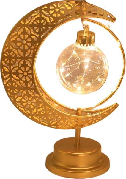 Dönebilen LED Ay Yıldız Dekoratif Masa Lambası (Yurt Dışından)