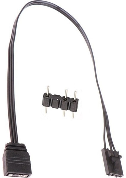 Passing Corsair 4pın Rgbden Standart Argbye 3-Pin 5V Adaptör Konnektörü Rgb Kablosu 25CM (Yurt Dışından)