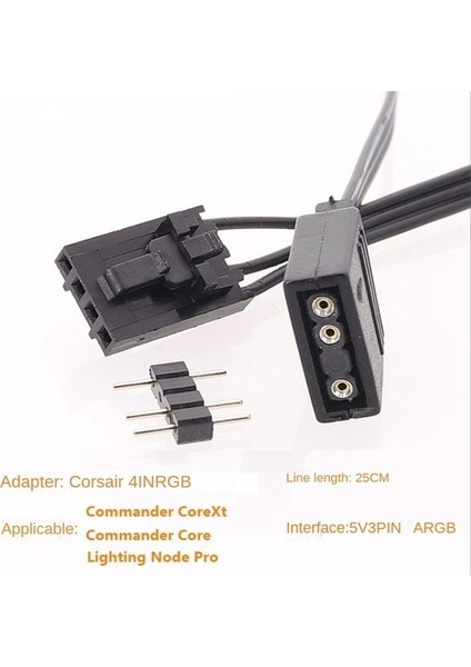 Passing Corsair 4pın Rgbden Standart Argbye 3-Pin 5V Adaptör Konnektörü Rgb Kablosu 25CM (Yurt Dışından) indirimleri