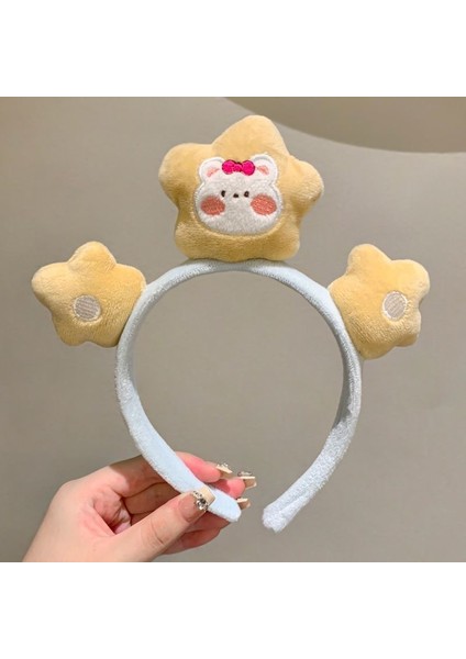 Yeni Sevimli Karikatür Yüz Yıkama Bandı ve Kafa Bandı, Yüz Yıkama Maskesi Kafa Bandı, Kaymaz Peluş Kafa Bandı (Yurt Dışından)