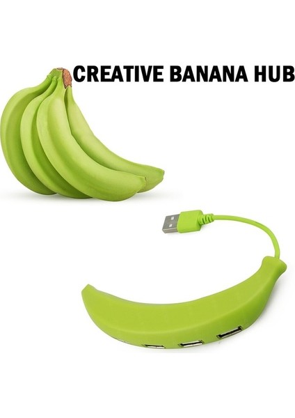 Jingyi Çok Güzel Komik Muz Şekli Tasarım USB 2.0 4 Bağlantı Noktalı Hub, Taşınabilir Yaratıcı Genişl (Yurt Dışından) fırsatları