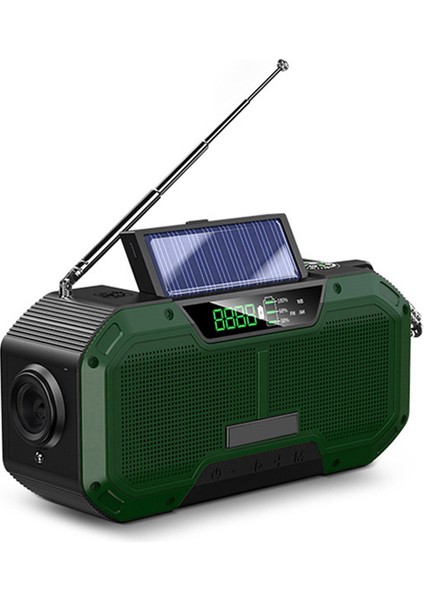 Açık Acil Durum Çok Fonksiyonlu Güneş El Krank Güç Üretimi Taşınabilir Radyo (Yurt Dışından)