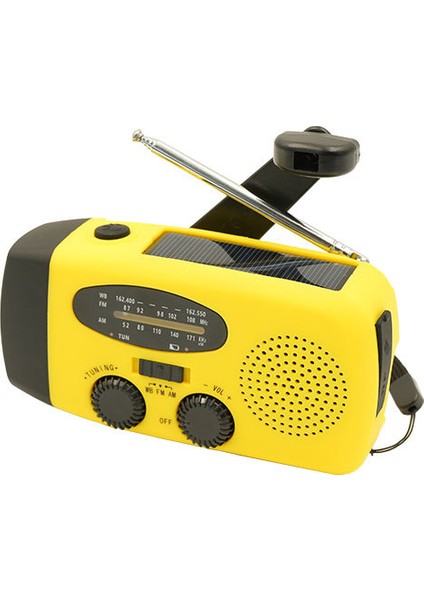 Açık Acil Durum Çok Fonksiyonlu Güneş El Krank Güç Üretimi Taşınabilir Radyo (Yurt Dışından)