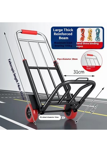 Ayarlanabilir El Arabası Elle Çekilen Taşıma Römorku (Yurt Dışından)