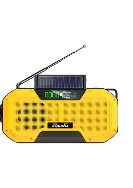 Açık Acil Durum Çok Fonksiyonlu Güneş El Krank Güç Üretimi Taşınabilir Radyo (Yurt Dışından)