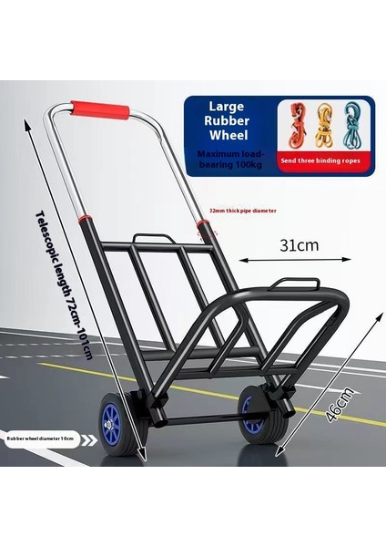 Ayarlanabilir El Arabası Elle Çekilen Taşıma Römorku (Yurt Dışından)