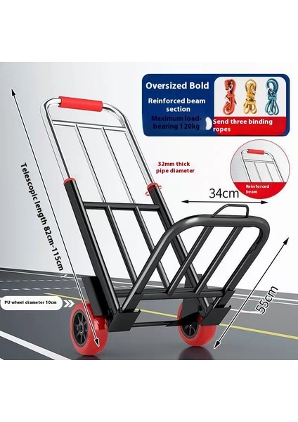 Ayarlanabilir El Arabası Elle Çekilen Taşıma Römorku (Yurt Dışından)